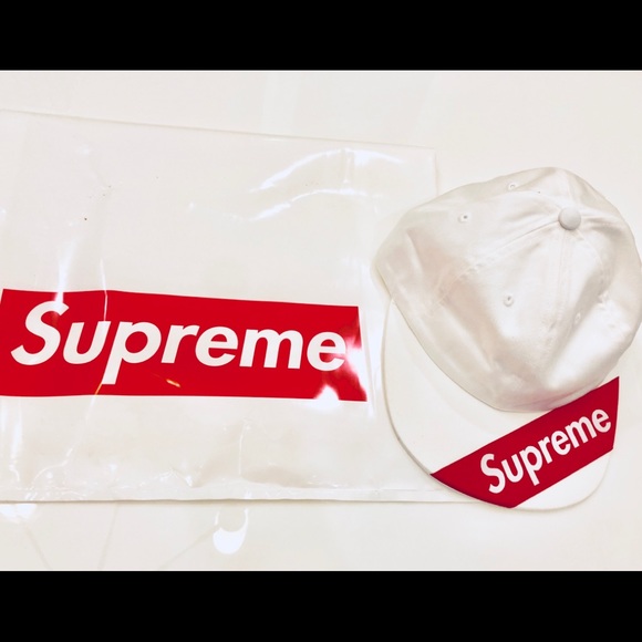 Supreme Visor 6-Panel White BOGO SS18 IN HAND - Picture 4 of 5